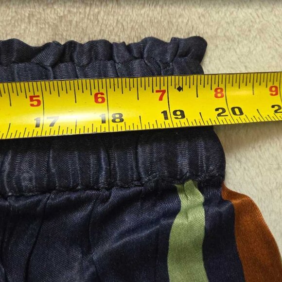 New Plus 2X Conditions Apply x Imara satin wide-leg pull on pants in Navy floral - Picture 12 of 13